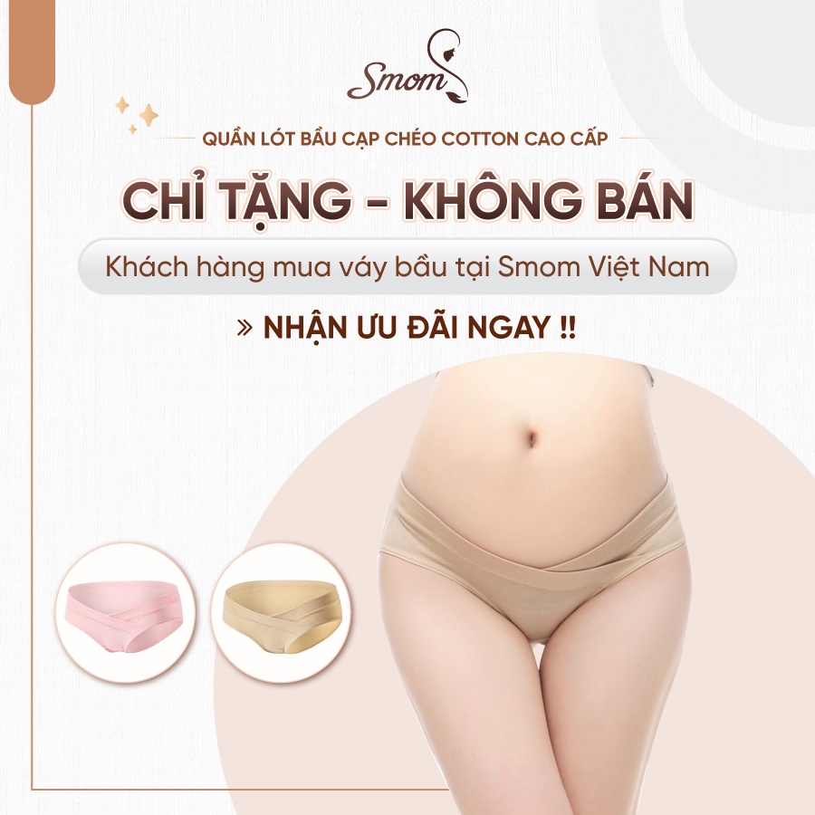 Quần lót bầu bầu cạp chéo Cotton cao cấp - Quà tặng Smom Việt Nam tri ân khách hàng