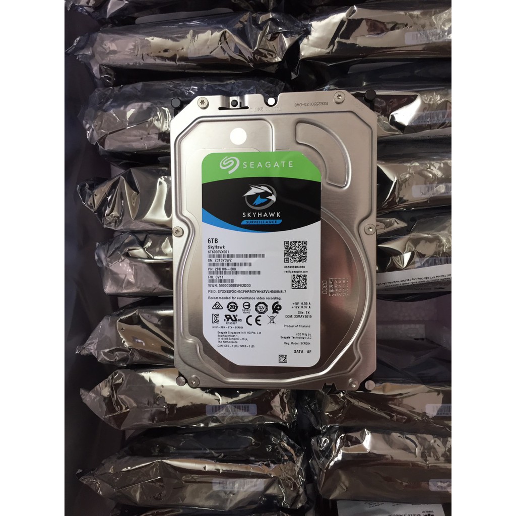 HDD Seagate 3.5" cho camera SkyHawk 6TB ST6000VX0023 chính hãng