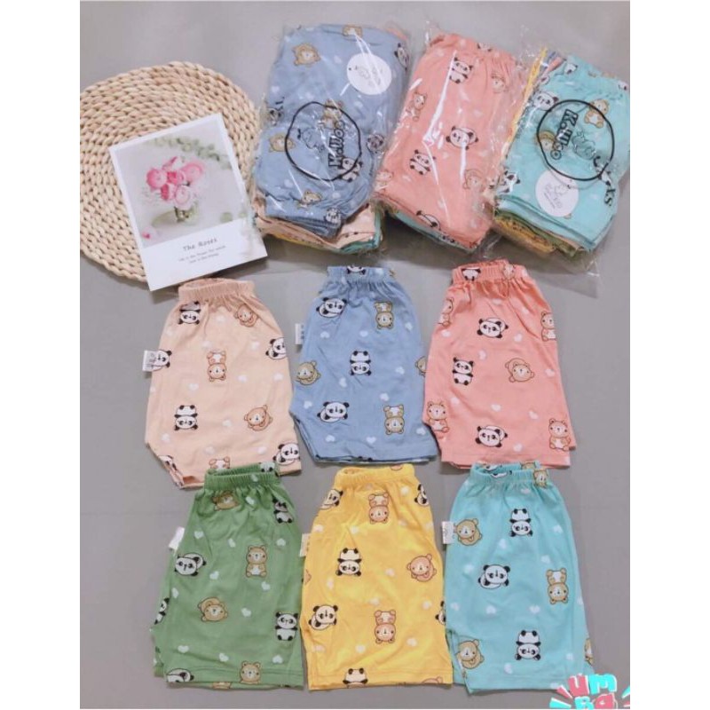 Quần Đùi / Quần Cộc Vải Thun Lạnh Chất Mềm Mát Cho Bé 3-14kg / Mã In