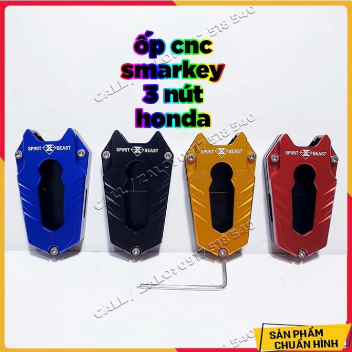 Ốp chìa khoá CNC smart key loại 3 nút  V2 xe honda SH, SH mode, PCX (giá 1 chiếc) MẪU V2 Ảnh thật Sp