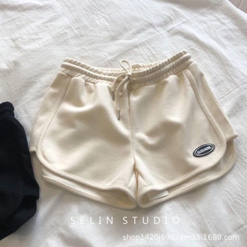Quần Short Thể Thao Lưng Cao Phong Cách Hàn Quốc Cho Nữ