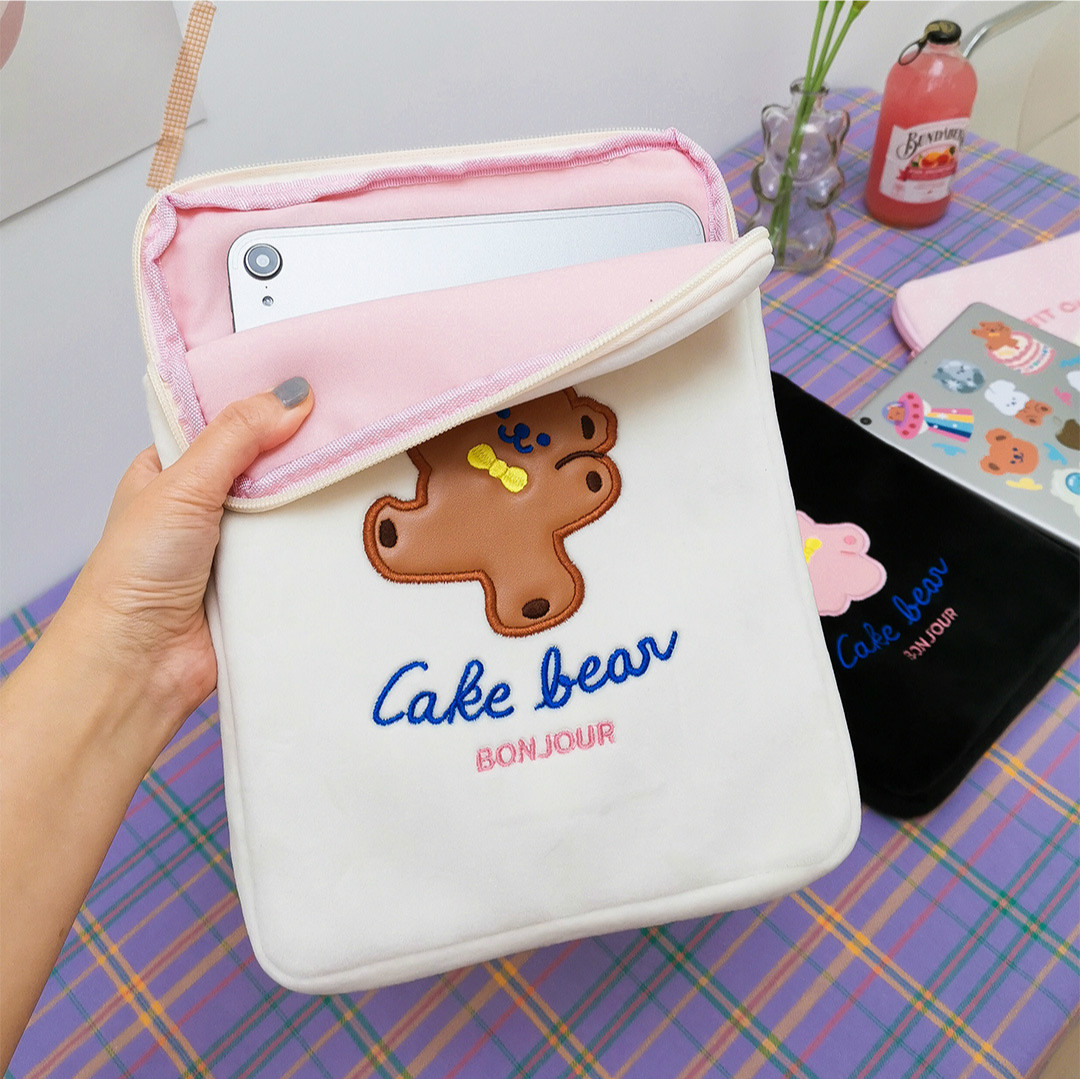 MINGKE Tablet Sleeve iPad Pouch Bag for 9.7 inch 10.5 inch 11 inch Thick Plush Zipper Shockproof Cute