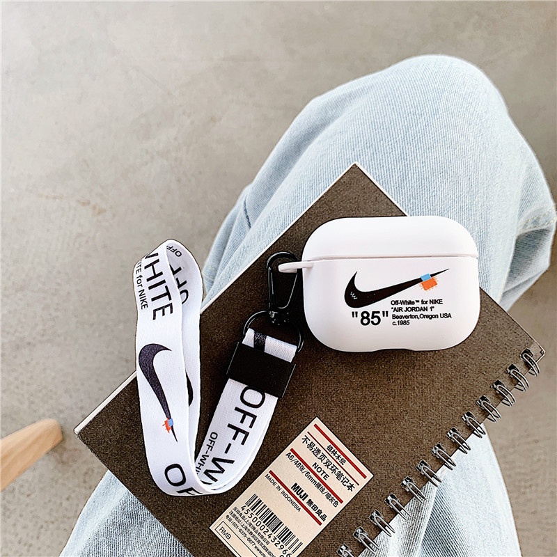 Vỏ Bảo Vệ Hộp Sạc Tai nghe không dây airpods 1/2 pro 1/2 pro 85 Họa Tiết logo Nike Thời Trang