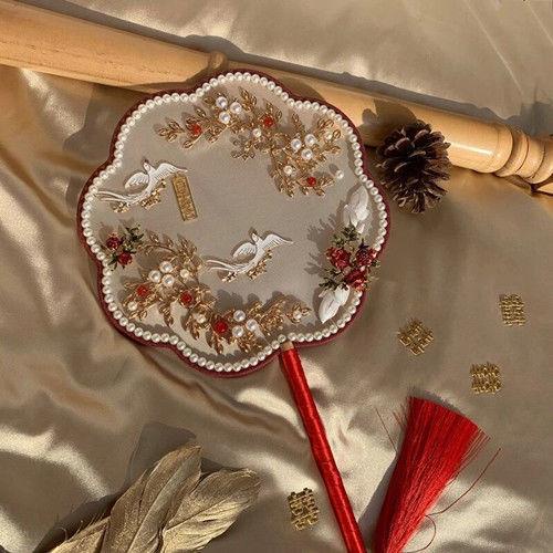 Quạt Cầm Tay Kiểu Dáng Cổ Điển Phong Cách Trung Hoa Dành Cho Tiệc Cưới
