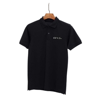 Áo thun cổ trụ VN CLO thêu chữ dành cho nam - CT005