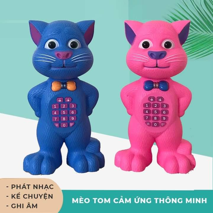 Đồ Chơi Mèo Cảm ứng Thông Minh 4 In1 GHI ÂM- Hát- Kể chuyện- Cảm ứng Bằng Nhựa Cao Cấp