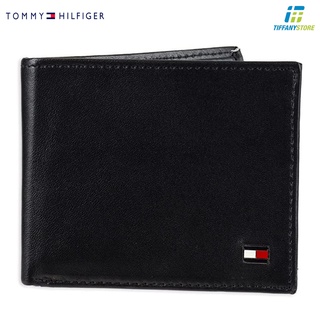 Ví nam Tommy Hilfiger Men's Leather Wallet – Slim Bifold - Màu đen - 31TL13X008