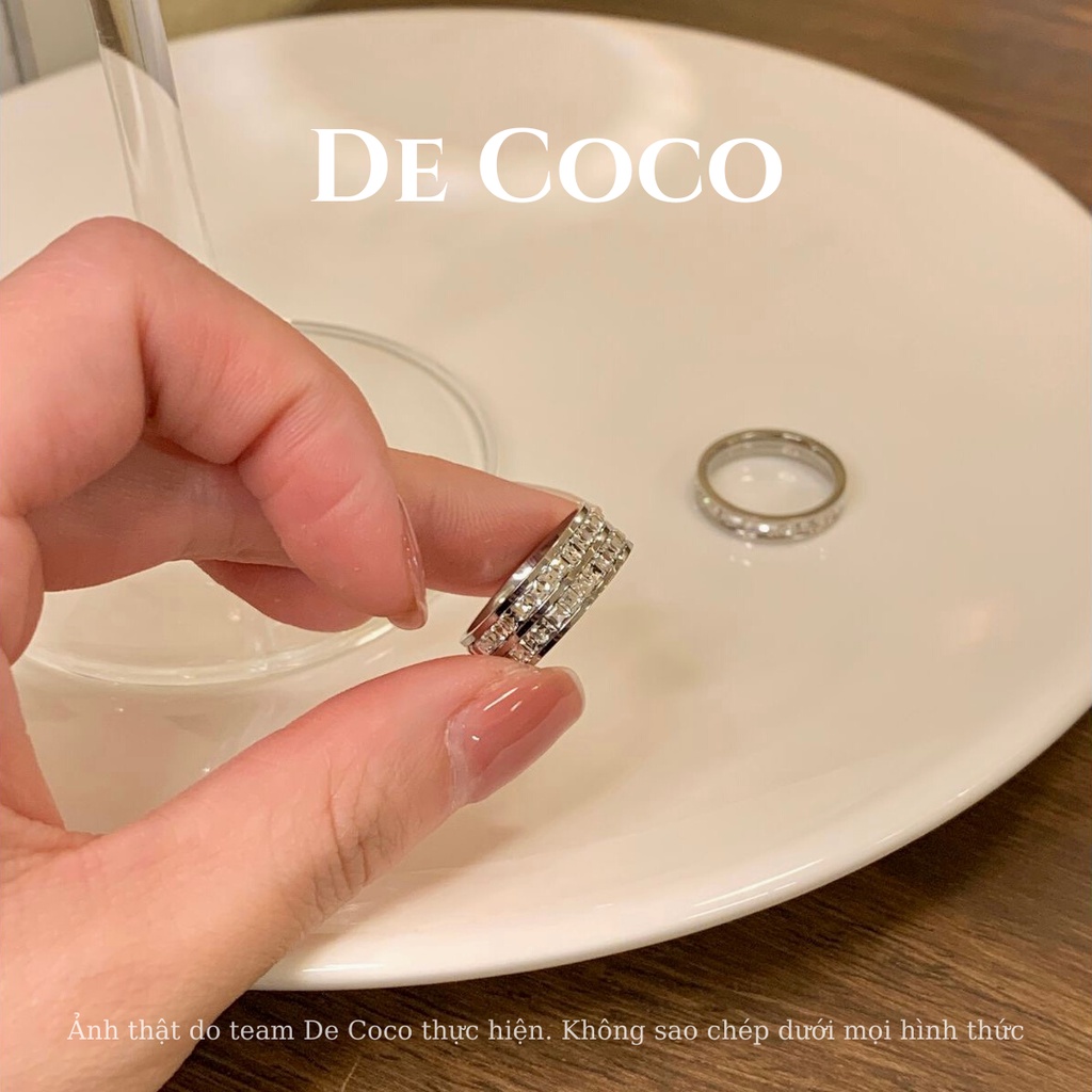 Nhẫn nữ De Coco Embrace lấp lánh