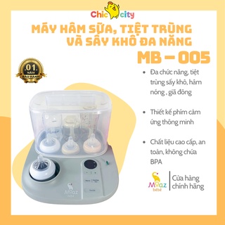 Máy Tiệt Trùng Bình, Hâm Sữa Và Sấy Khô Moaz Bébé MB - 005 An Toàn tiện Lợi Tiết Kiệm Thời Gian