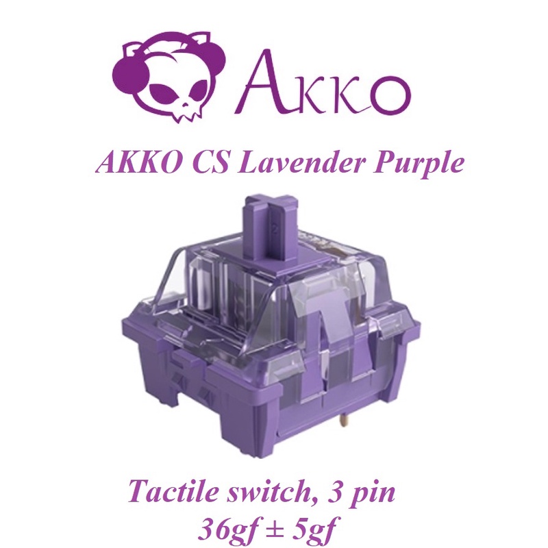 [Mã SKAMSALE03 giảm 10% đơn 200k] Bộ Switch bàn phím cơ Akko CS Switch - Lavender Purple (45 switch) - Hàng chính hãng