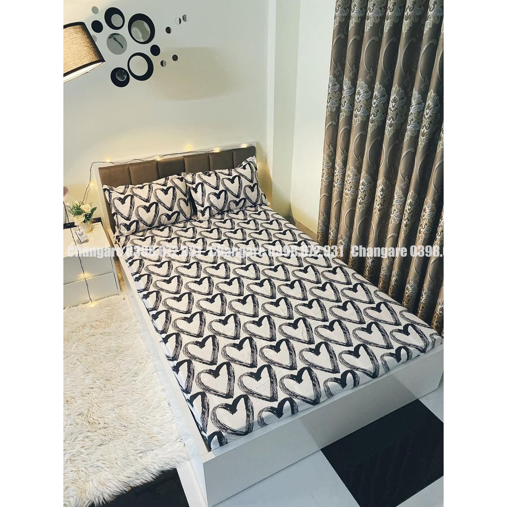 Bộ ga gối m6/m8 drap giường poly, ga trải giường + 2 vỏ gối nằm đơn giản chọn mẫu