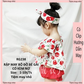 RG238_Rập giấy may bộ đồ trễ vai