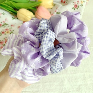 Scrunchies cột tóc buộc tóc tone tím