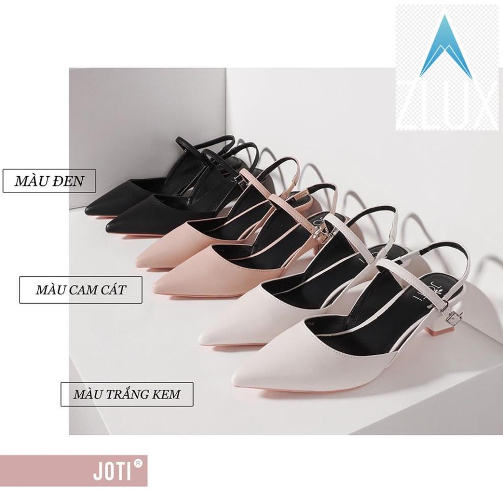 💇 Giày Cao Gót Nữ JOTI Lolita 3269VN5 - Mũi Nhọn Hở Gót Đế Trụ Vuông Cao 4cm Da Mờ - Mang Công Sở Dự Tiệc 💇