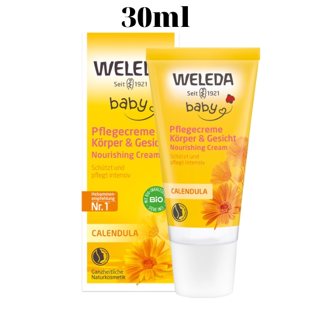 Kem dưỡng da WELEDA cho bé, dưỡng da mặt &amp; Body trẻ em 75ml - Đức
