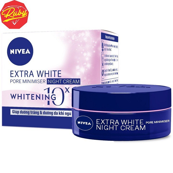 86740-Kem dưỡng trắng da NIVEA Extra White se khít lỗ chân lông ban đêm 50ml