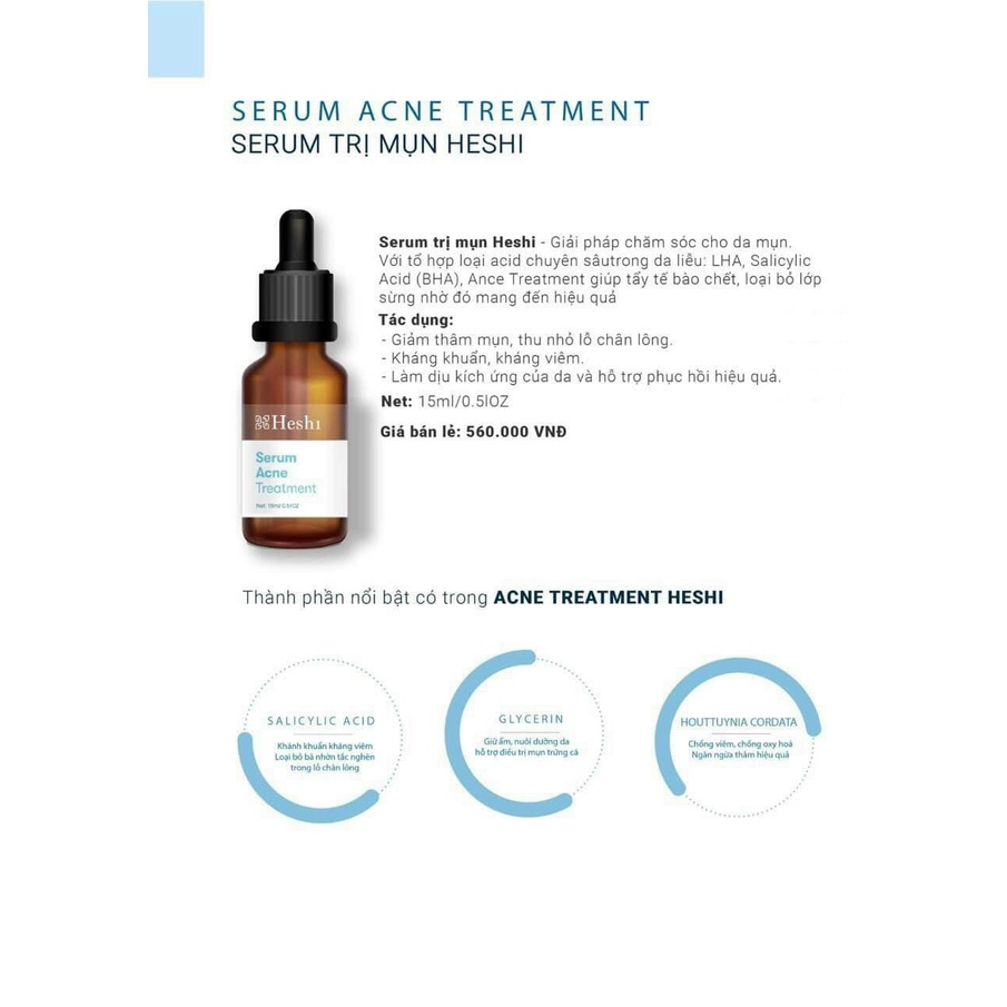 Serum mụn heshi, SERUM ACNE TREAMENT
