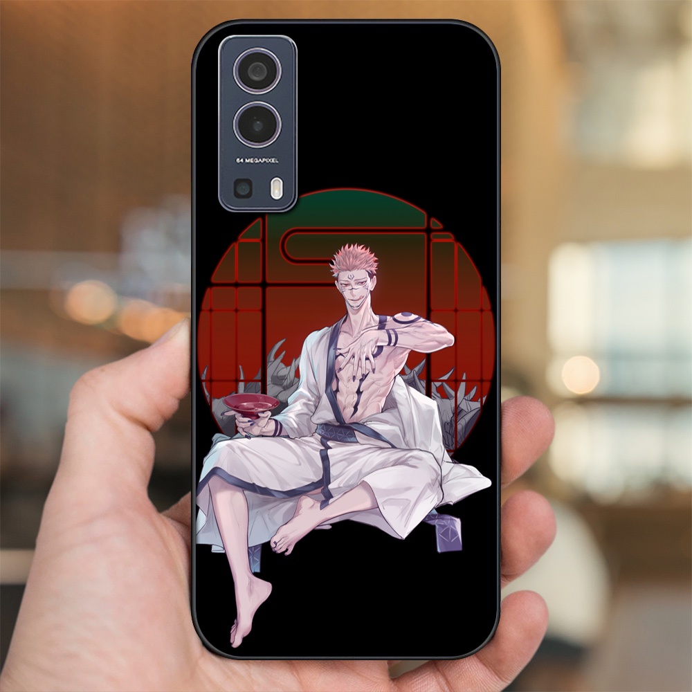 Ốp lưng Vivo Y72 5G viền đen in hình Yuji Jujutsu Kaisen