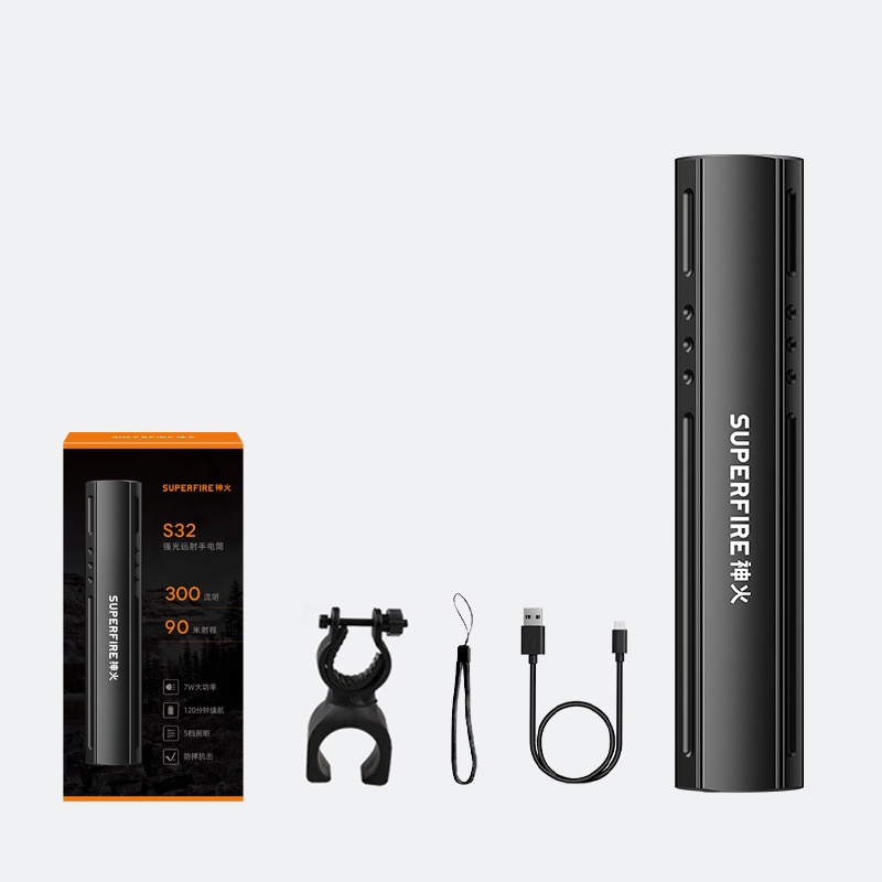HCM SuperFire đèn pin xe đạp đèn đa năng sạc type C - Giao Hỏa Tốc