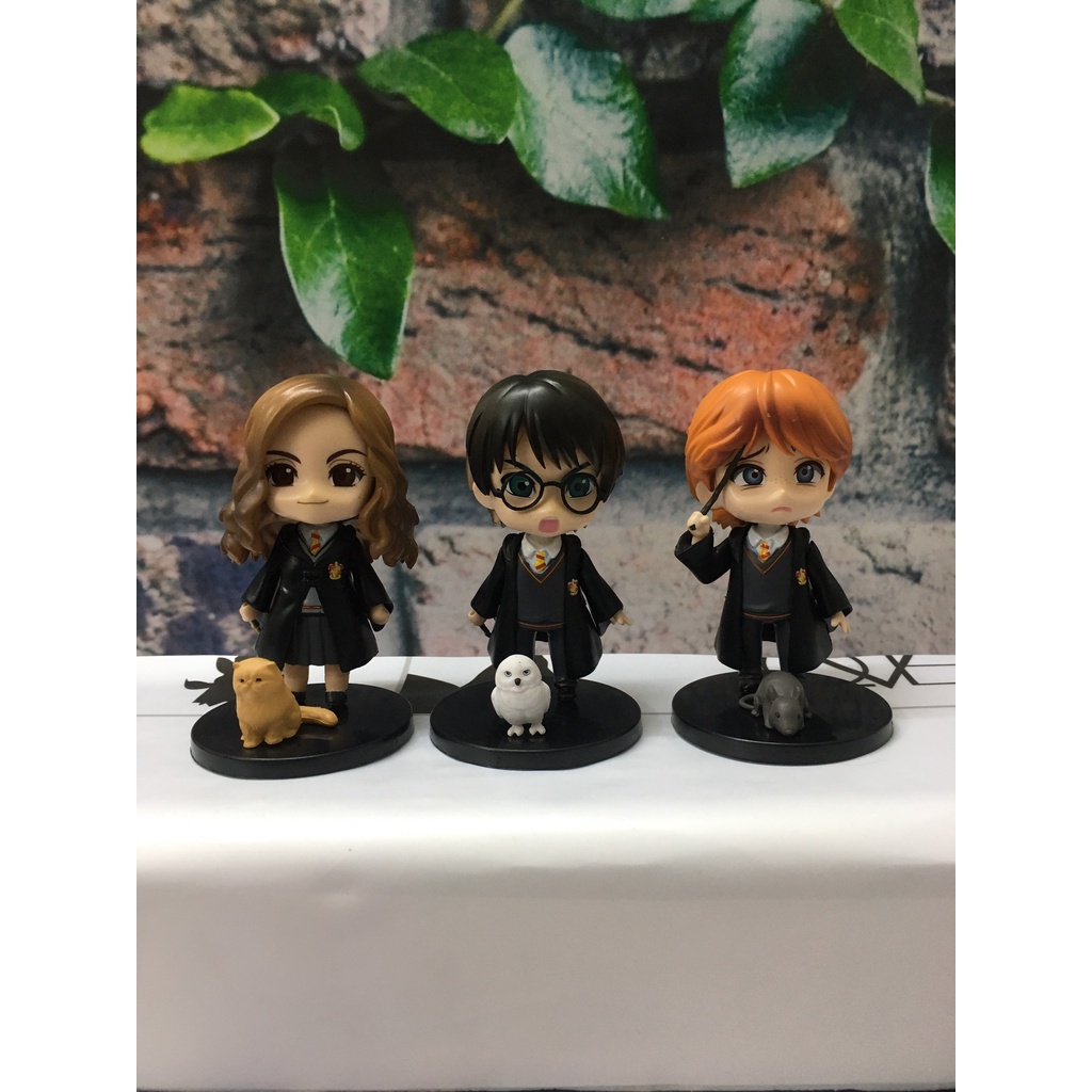 ĐỒ CHƠI  Bộ sưu tập Mô hình để bàn 6 nhân vật Harry Potter phong cách Chibi siêu đáng yêu, cử động được khớp tay