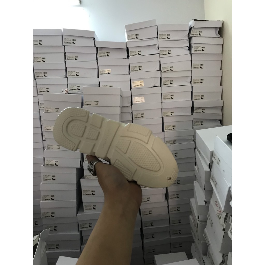 &gt;ẢNH THẬT-HÀNG THẬT&lt; Giày sneaker Balen Speed đế full trắng cao cổ nam nữ