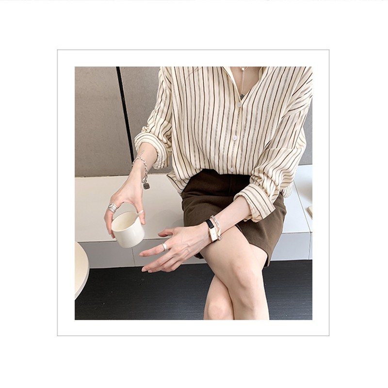 (Freeship) Áo sơ mi nữ dài tay công sở, màu kẻ sọc, chất cotton thấm hút mồ hôi,  Shirt Ulzzang ❤️