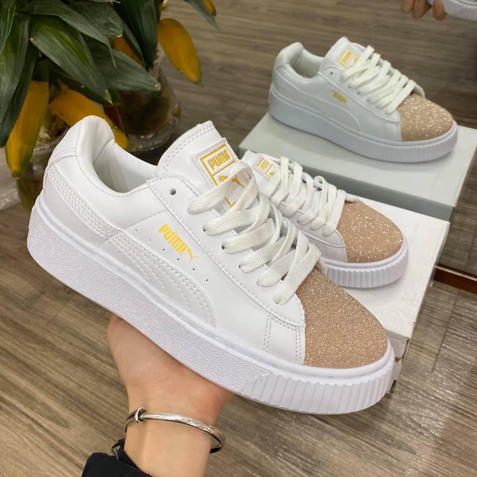 Siêu Hót ! Giày Puma Gold Vàng Nhũ Tặng Hộp