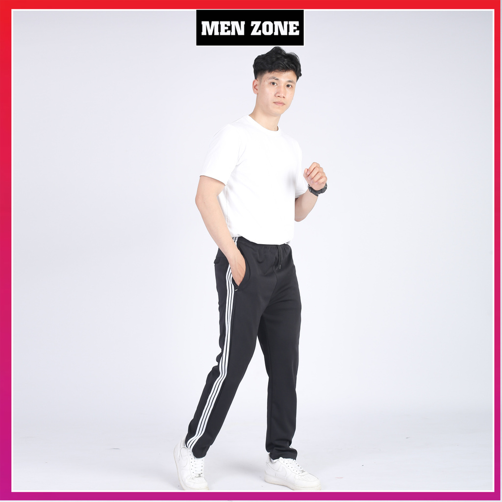 Quần Thể Thao Nam Nỉ Dày Dặn 3 Sọc MENZONE Jogger 3 Lines [Q3S]