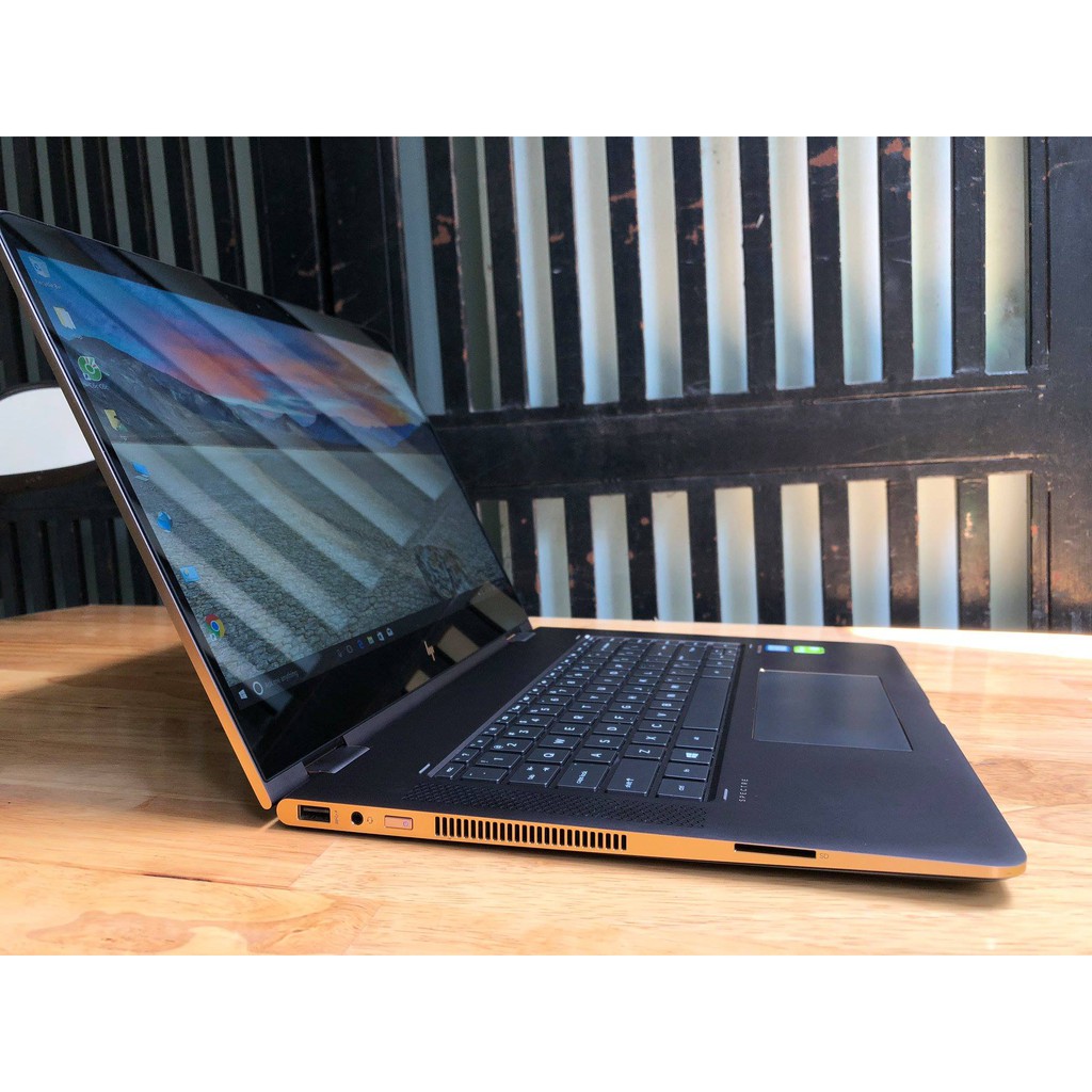 Laptop Hp Spectre 15 X360, i7 8550u, 8G, 360G, vga 2G, 15,6in, 4K, touch, zin 100%, giá rẻ - laptopmygiare