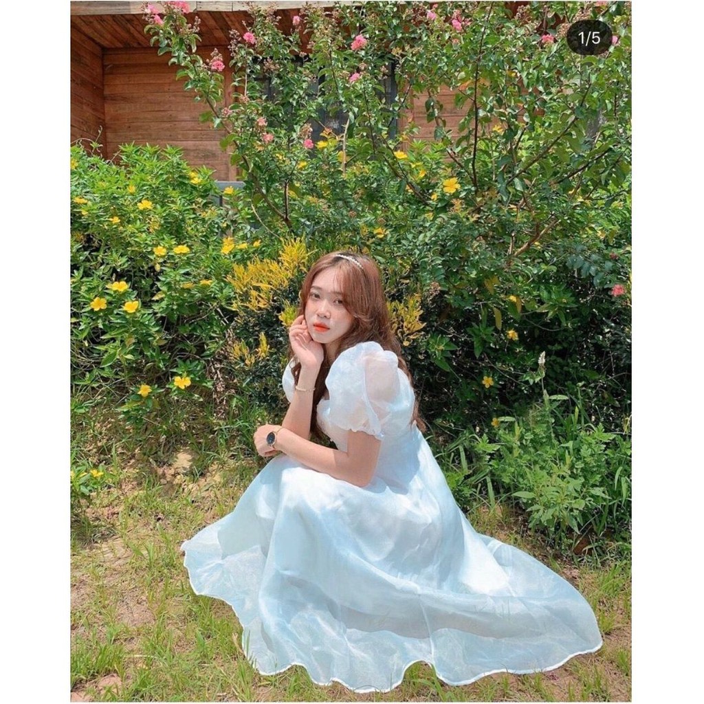 Đầm Dự Tiệc Công Chúa Tay Phồng Nút | BigBuy360 - bigbuy360.vn