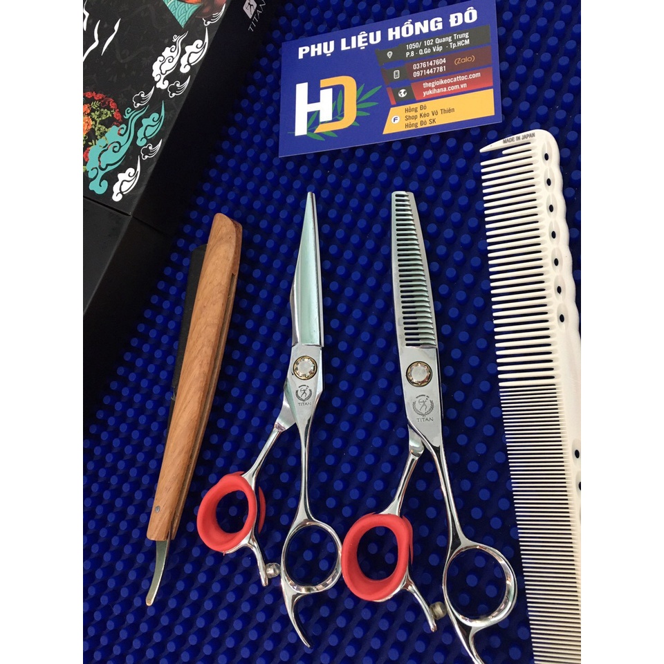 Bộ kéo cắt tóc titan cao cấp S260
