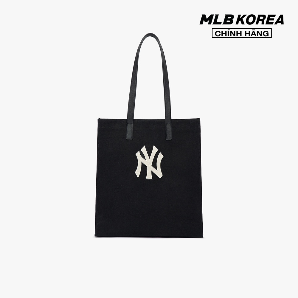 MLB - Túi tote phom chữ nhật thời trang Canvas 3AORM022N-50BKS