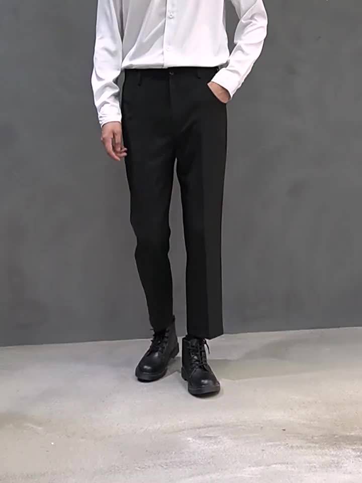 Quần baggy nam ống rộng vải hàn, quần tây âu nam co giãn thời trang OKU | BigBuy360 - bigbuy360.vn