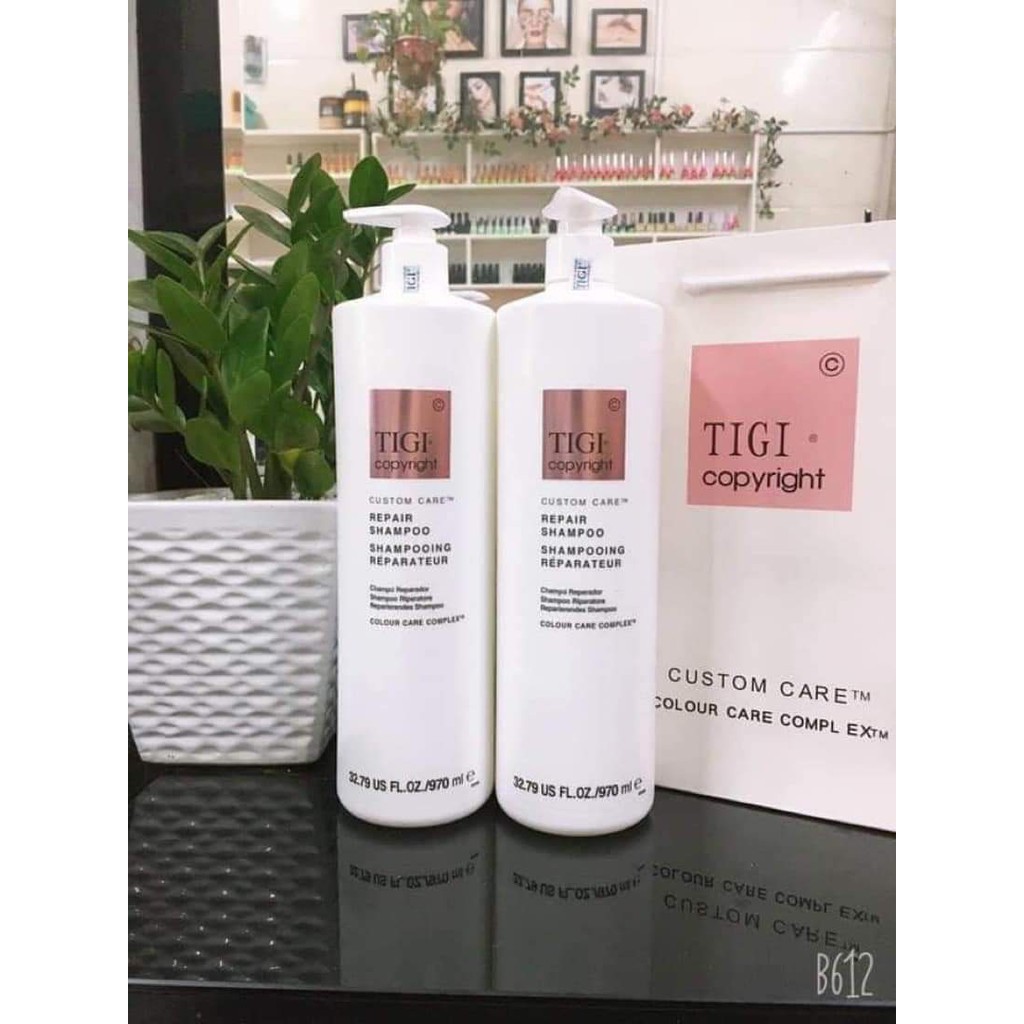 [ TIGI ] CẶP DẦU GỘI TIGI COPYRIGHT REPAIR 970ML - PHỤC HỒI TÓC NHUỘM, TÓC HƯ TỔN DO HÓA CHẤT HÀNG CHÍNH HÃNG