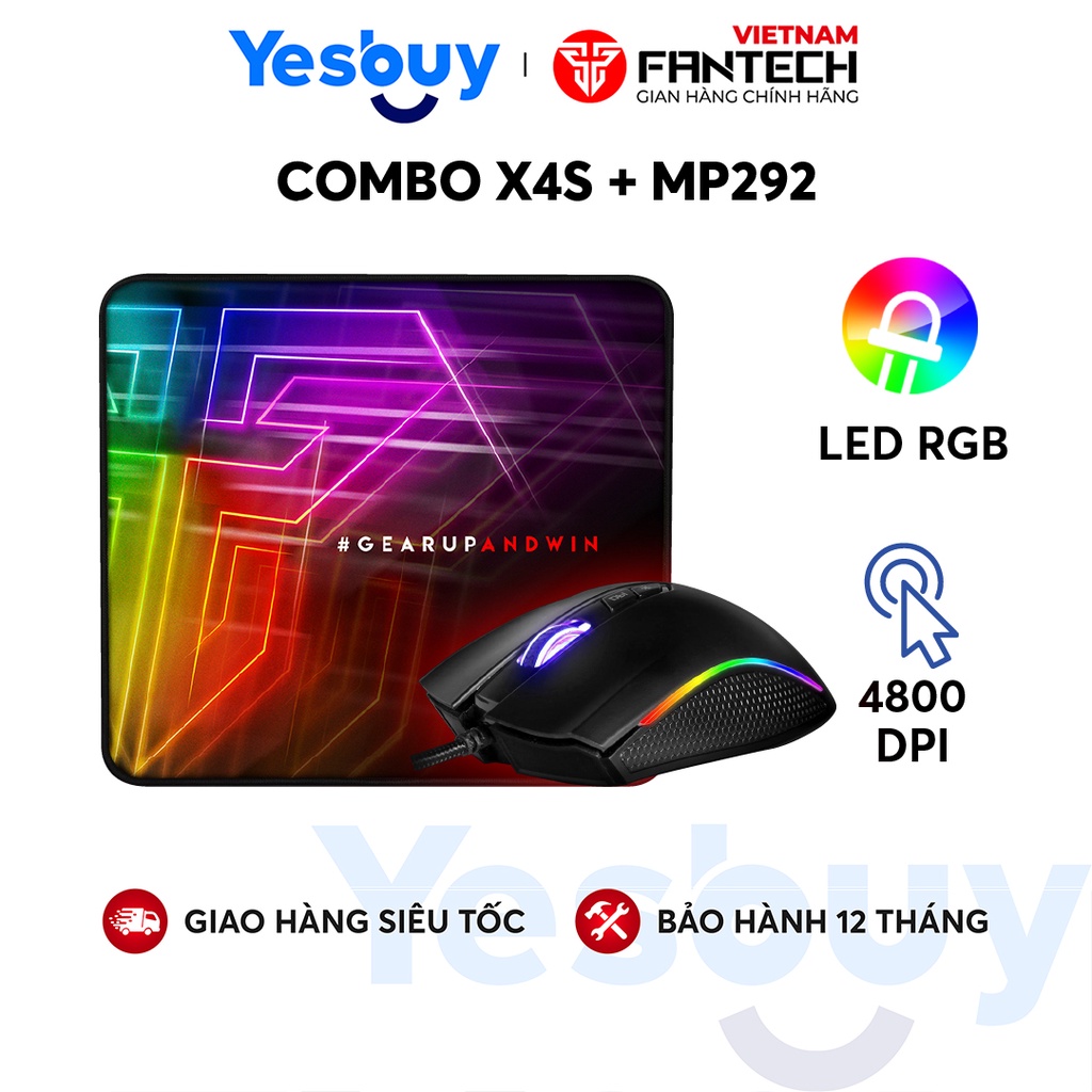 Chuột Gaming Fantech TITAN X4S ( LED Chroma + phần mềm riêng ) LED RGB - Hãng phân phối chính thức