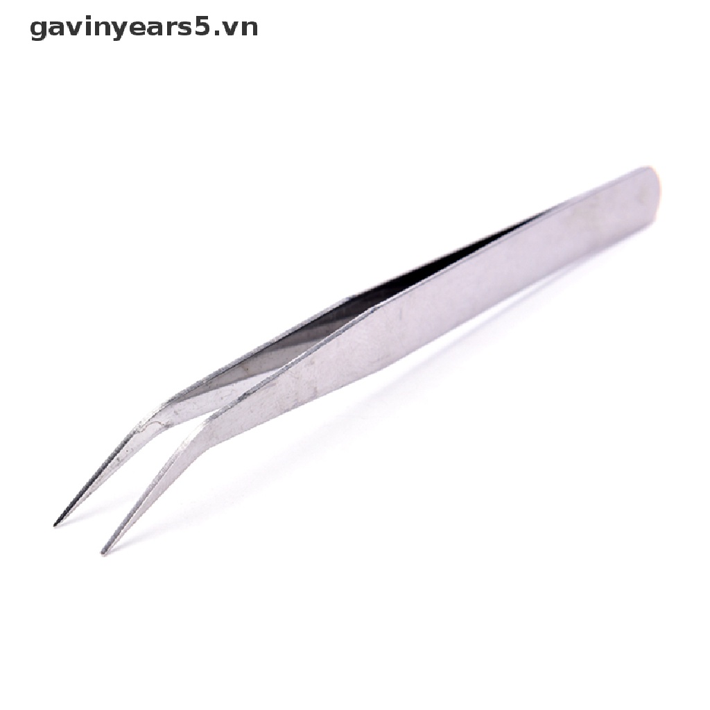 [Hàng mới về] 2 Nhíp đầu thẳng và đầu cong bằng thép không gỉ chuyên dụng cho may vá