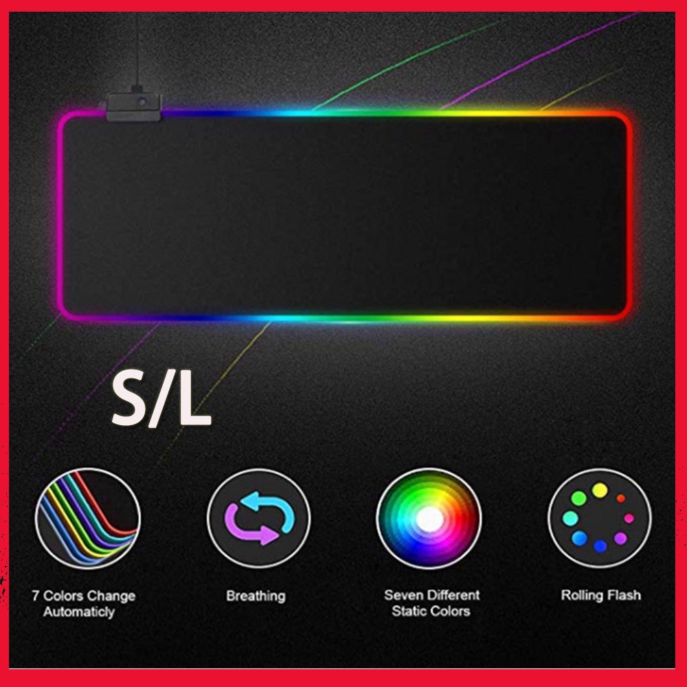 Miếng lót chuột 350x250x3mm / 300x800x4mm / thông thường không đèn Led chất liệu silicon bảo vệ môi trường