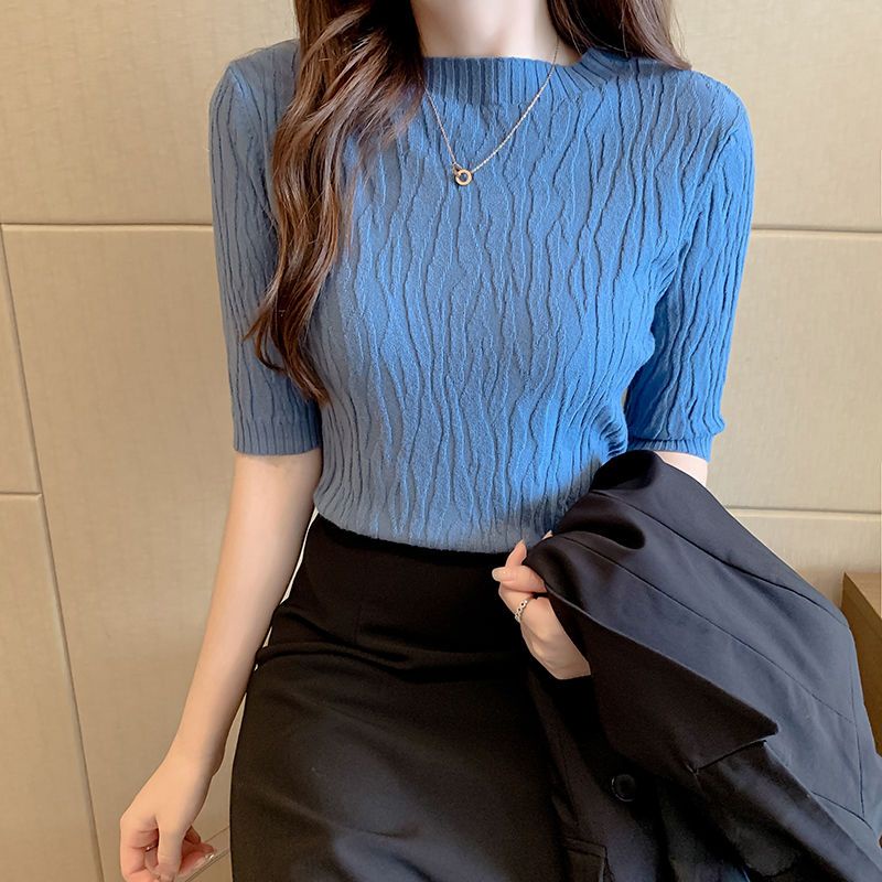 Áo BH cổ cao tay lửng phong cách phương Tây thời trang mùa thu 2022 dành cho nữ
