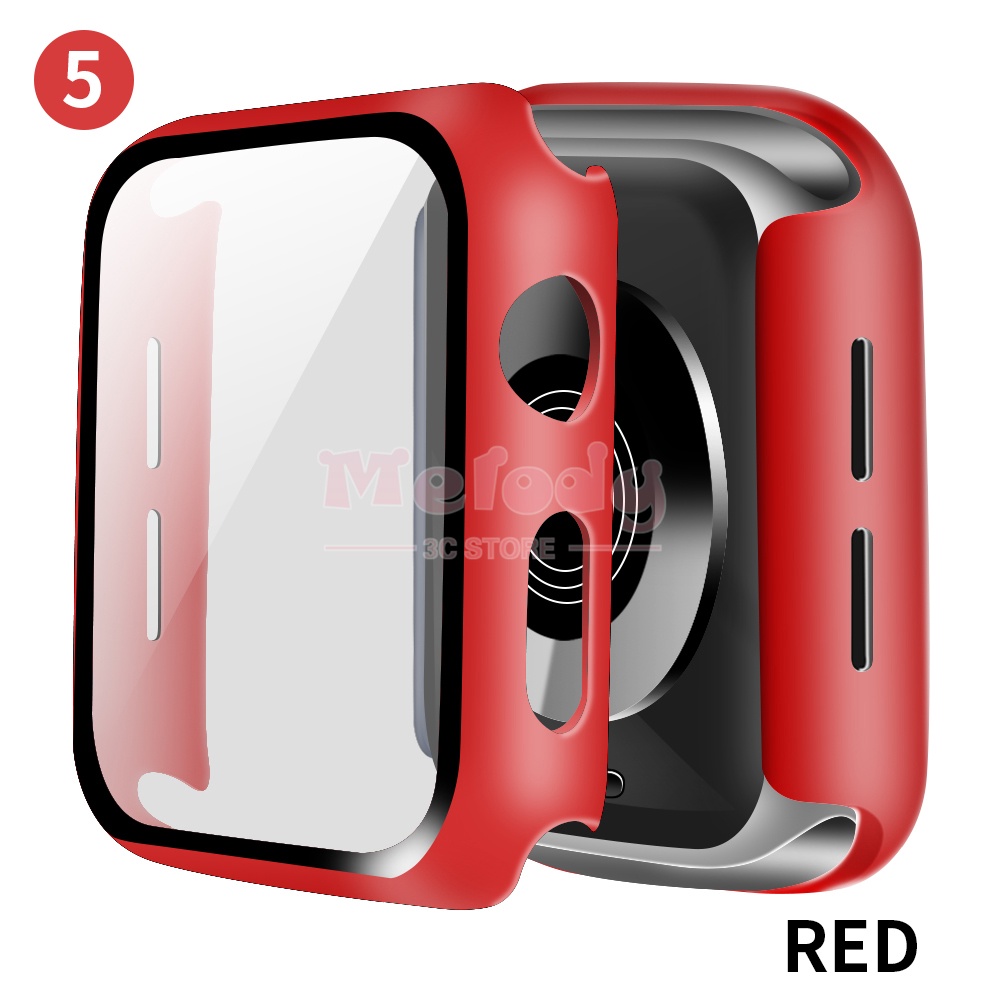 Ốp mặt đồng hồ kèm miếng dán bảo vệ mặt đồng hồ Apple Watch iWatch 6 5 4 3 SE 44mm 40mm 42mm 38mm