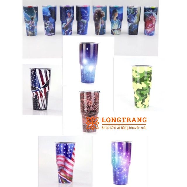 Ly giữ nhiệt kèm 2 ống hút 900ml