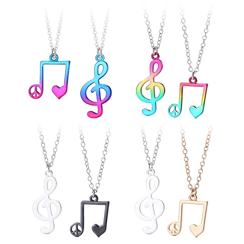 Set 4 Vòng cổ Tình Bạn Mặt Nốt Nhạc Ghép Lại Tình Bạn