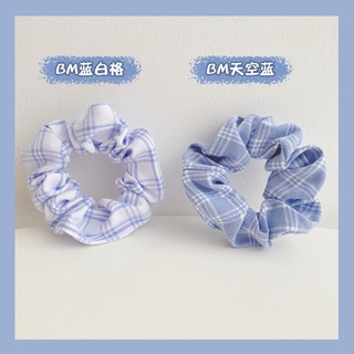 Dây buộc tóc, cột tóc scrunchies xanh nhạt