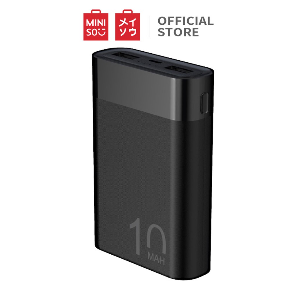 [Mã MINI11FFF giảm 5% đơn 150K] Miniso Pin Sạc Dự Phòng mini 10000mAh 2 Cổng USB Màu JP195