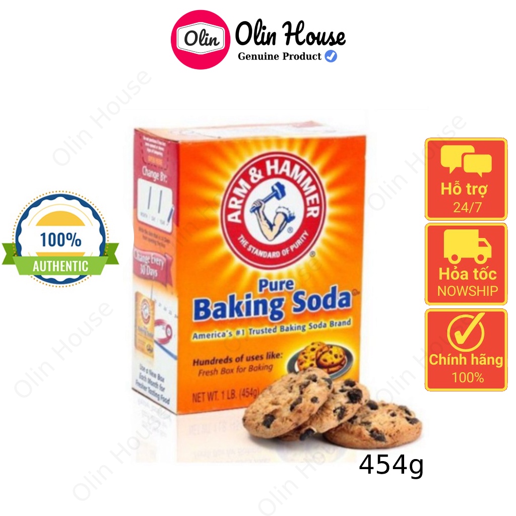 Baking soda trắng răng 454g - backing soda làm bánh chính hãng - banking soda tẩy rửa Olin House