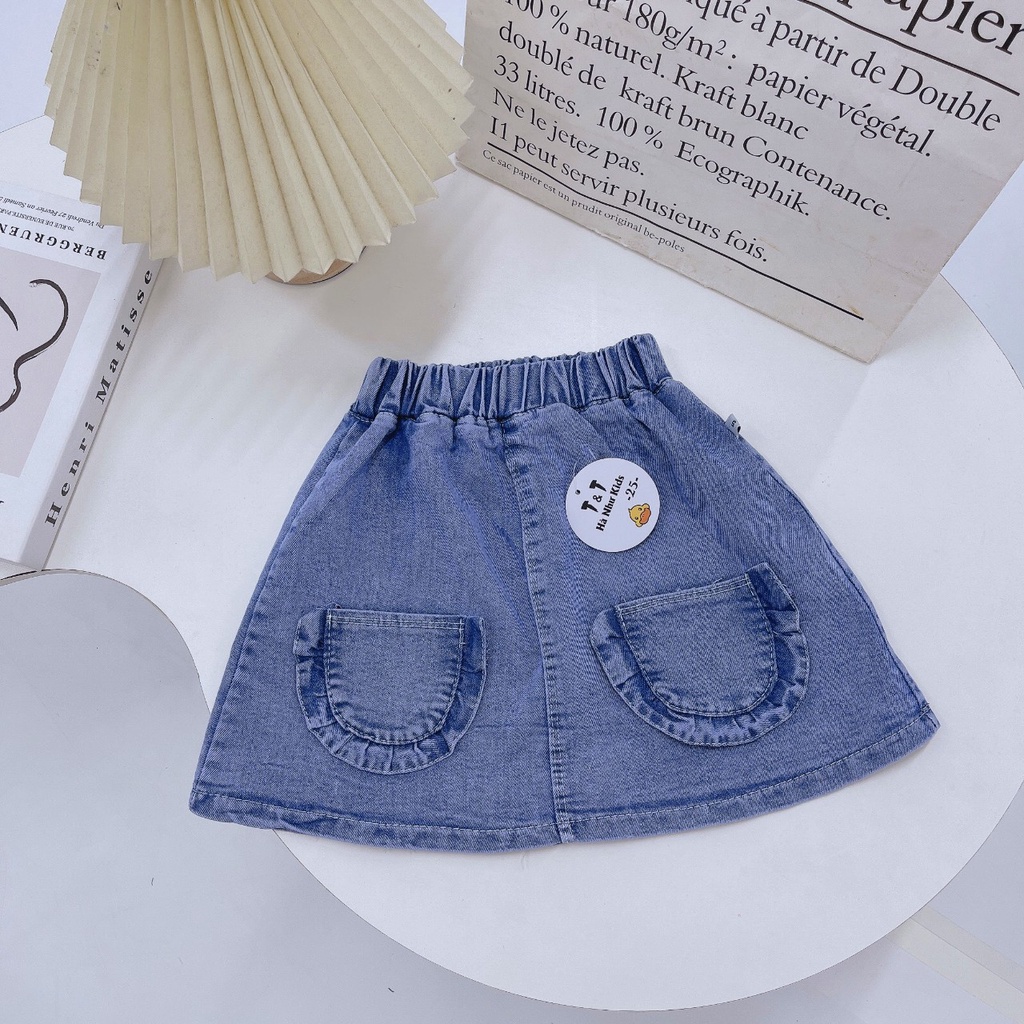 Chân váy đầm jean bò cho bé gái
