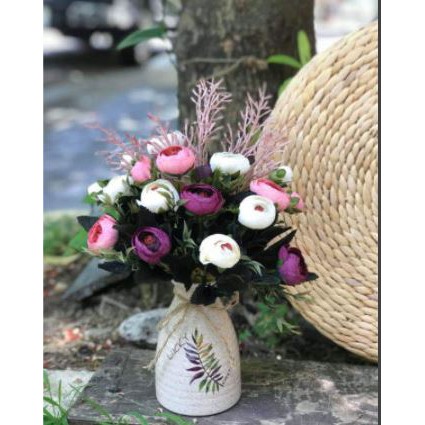 Hoa giả- hoa trà lụa gấm tráng trí, decor chup ảnh hàng mẫu