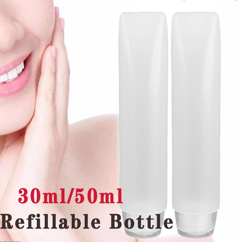 (Hàng Mới Về) Chai Rỗng 30 / 50ml Có Nắp Dùng Đựng Mỹ Phẩm Khi Đi Du Lịch