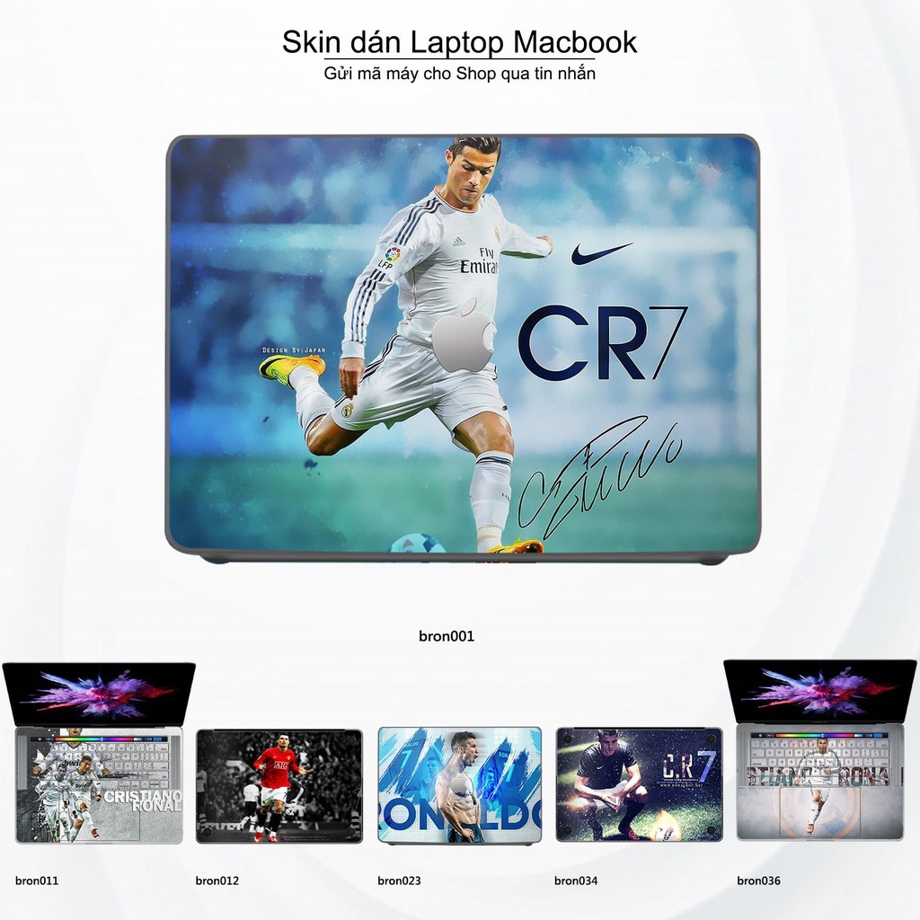 Skin dán Macbook mẫu Ronando (đã cắt sẵn, inbox mã máy cho shop)