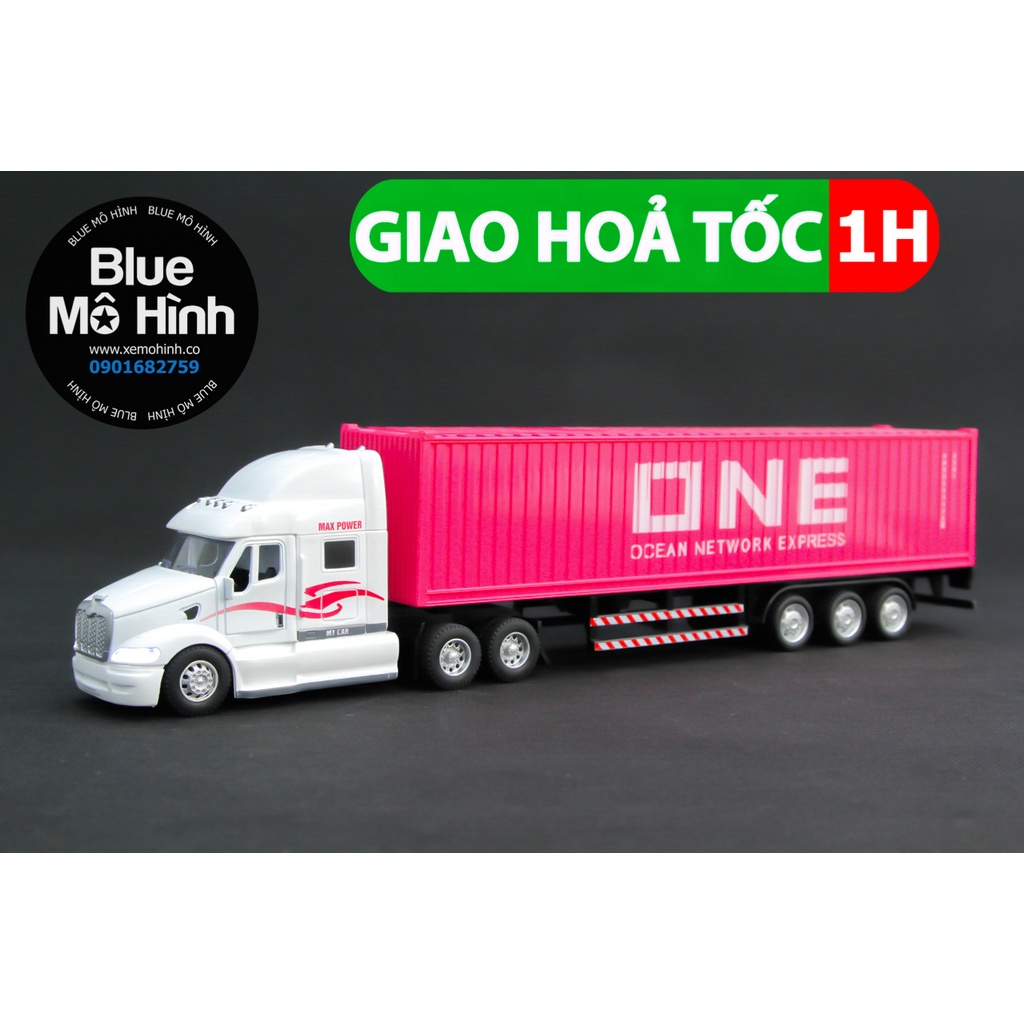 Blue mô hình | Xe mô hình đầu kéo container đầu xe bằng kim loại - Đầu dài