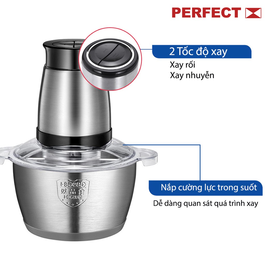 🆘Hà Nội Ship 1H🆘 Máy xay thịt cá hành tỏi các loại rau củ quả 350W - 3Lít Cối Xay Inox 4 Lưỡi Dao